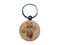 Cute Easter Bunny with Hat Egg and Overalls Engraved Wood Round Keychain Tag Charm